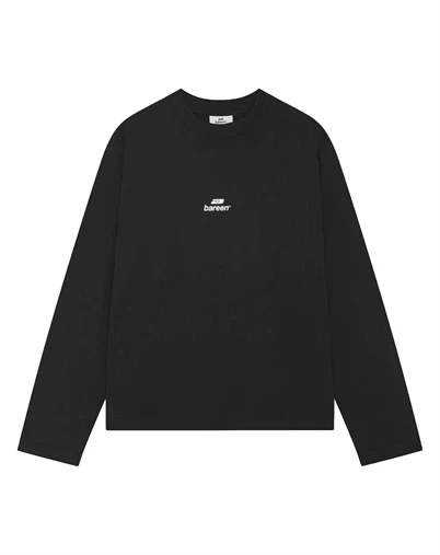 Bareen - Oversized Logo Longsleeve T-shirt - Black